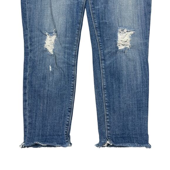 Lucky Brand Distressed Lolita Crop Skinny Jeans Frayed Hem Stretch Denim 12 / 31 - Picture 3 of 7